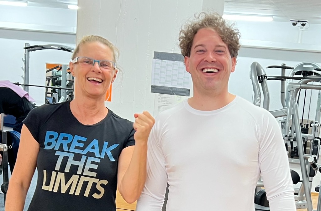Marco Deutschmann und Sylvia Preisig im No Limit Fitness Herisau
